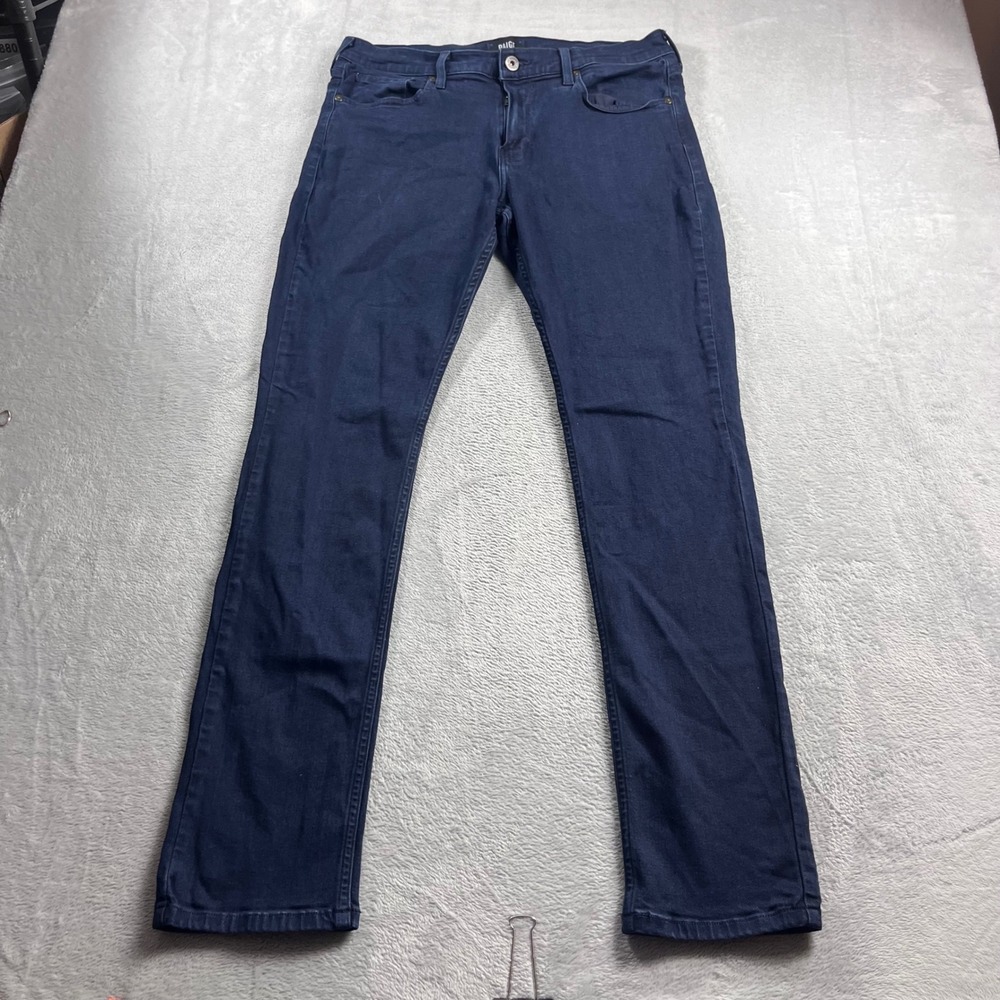 Paige Federal Slim Straight Jeans Mens 34 Indigo Blue Transcend Stretch Denim